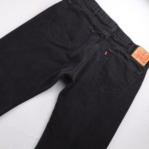 Levis 505 Regular Fit Straight Leg Black Denim Jeans Mens‎ 38x32 00505-0260